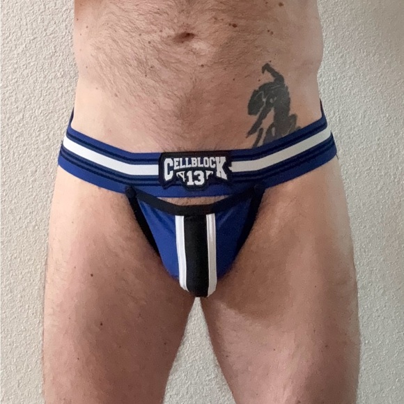Cellblock13 Other - CellBlock 13 Jockstrap w/Removable Pouch, Blue/Black, XL